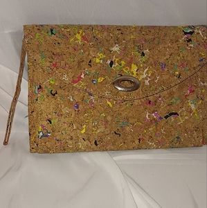 Cork Made Multi Color Clutch